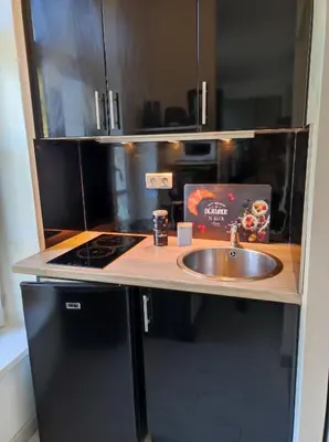 Cuisine ou kitchenette dans l'établissement SCI les THERMES 17