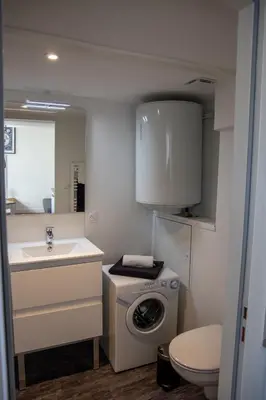 Salle de bains dans l'établissement L'Amsterdam - Duplex trés calme au dernier étage