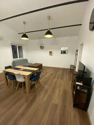 Télévision ou salle de divertissement dans l'établissement Gîte berclois