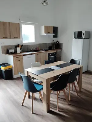 Cuisine ou kitchenette dans l'établissement Gîte berclois