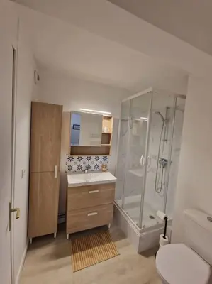Salle de bains dans l'établissement Appartement studio Pompon, Wifi, 2 couchages, charme, centre historique