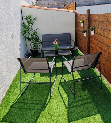 Terrasse ou espace extérieur de l'établissement Duplex atypique à La Rochelle avec parking privatif