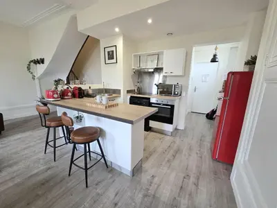 Cuisine ou kitchenette dans l'établissement Bel appartement plein coeur d'Angoulême