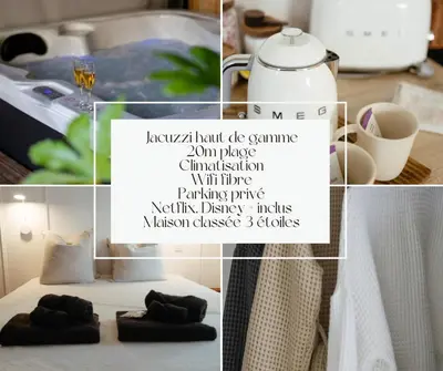 Plan de l'établissement 20mètres Plage - Maison -Jacuzzi - Wifi - Terrasse