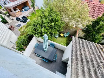 Jardin de l'établissement Villa Océan- Vue imprenable sur la côte Atlantique
