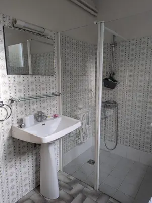 Salle de bains dans l'établissement Maison de bourg avec jardin