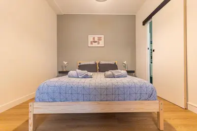 Un ou plusieurs lits dans un hébergement de l'établissement S1 SWEET HOMES Angoulême I Secteur Champs de Mars I Studio 2 couchages - Animaux acceptés