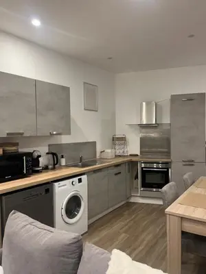 Cuisine ou kitchenette dans l'établissement Écrin des nuages