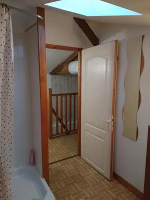 Un ou plusieurs lits dans un hébergement de l'établissement Gîte à la campagne en pays mellois