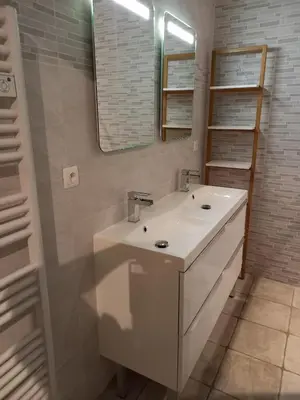 Salle de bains dans l'établissement Chez Zico