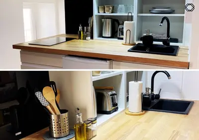 Cuisine ou kitchenette dans l'établissement Studio Nid Urbain
