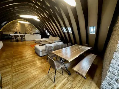 Coin salon dans l'établissement Les Arches