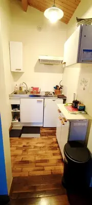 Cuisine ou kitchenette dans l'établissement Gite Le Temps d une pause