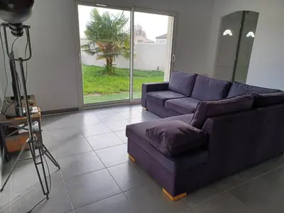 Coin salon dans l'établissement Maison de vacances 6 personnes