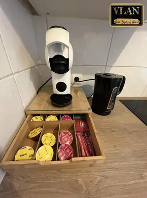 Cuisine ou kitchenette dans l'établissement En bord de Sèvre