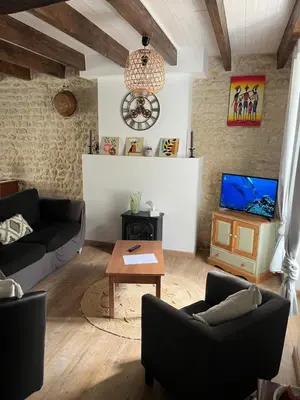 Coin salon dans l'établissement Les granges