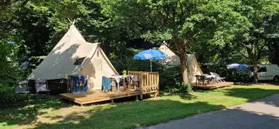 Jardin de l'établissement Camping Le Moulin des Effres