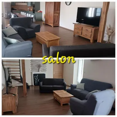 Coin salon dans l'établissement La maison du Vicomte