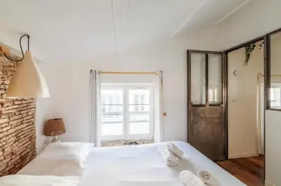 Un ou plusieurs lits dans un hébergement de l'établissement Apt for 3 near the city center La Rochelle