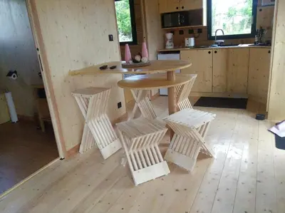 Cuisine ou kitchenette dans l'établissement tom Sawyer cabane flottante