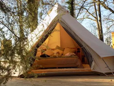 Plan de l'établissement Tente luxe vue Etang avec jacuzzi 4