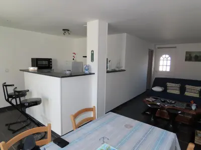 Cuisine ou kitchenette dans l'établissement Mon Refuge