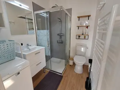 Salle de bains dans l'établissement Studio 3 Cozy Proche du centre ville