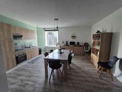 Cuisine ou kitchenette dans l'établissement Gîte de la Minoterie