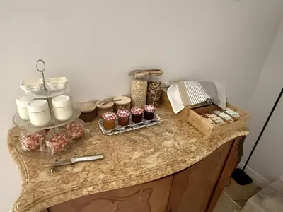 Cuisine ou kitchenette dans l'établissement Les Pierres Douces