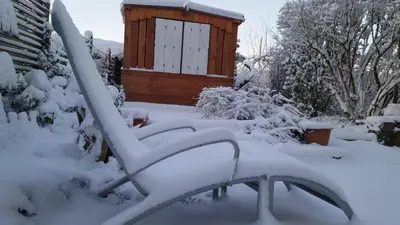L'établissement Chez David en hiver