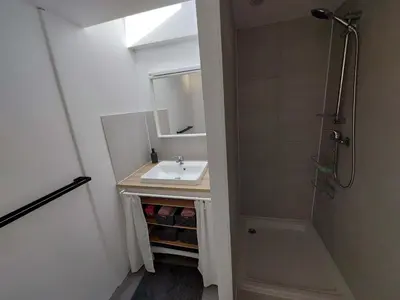 Salle de bains dans l'établissement Gite des Anglais