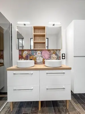 Cuisine ou kitchenette dans l'établissement Le loft du canal de Rompsay