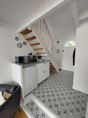 Cuisine ou kitchenette dans l'établissement L'ermitage du gué - Cocon paisible avec extérieur