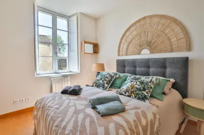 Un ou plusieurs lits dans un hébergement de l'établissement Maison du bonheur #Haut de Gamme