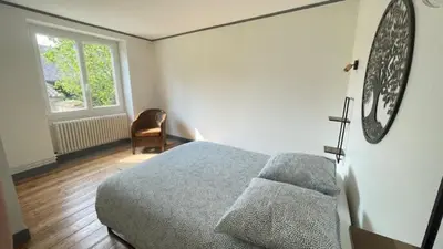 Coin salon dans l'établissement Gite Chez Krol