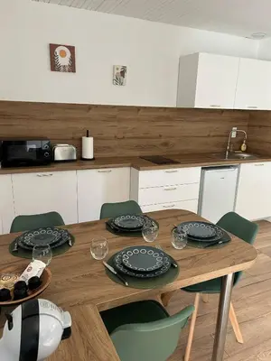 Cuisine ou kitchenette dans l'établissement Maisons Martigny C - Proche Futuroscope et Aquascope