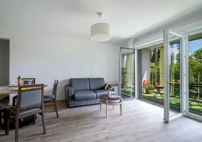 Coin salon dans l'établissement Résidence de La Rochelle