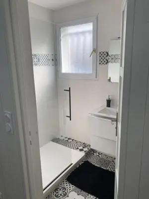 Salle de bains dans l'établissement Parker city