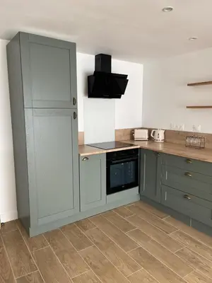 Cuisine ou kitchenette dans l'établissement Appartement à la campagne