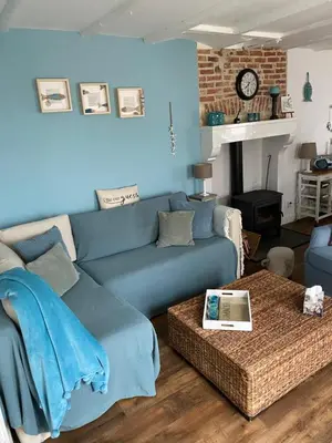 Coin salon dans l'établissement Au Cœur de Charroux
