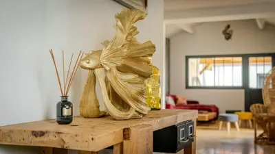 Coin salon dans l'établissement La Villa des Vagues