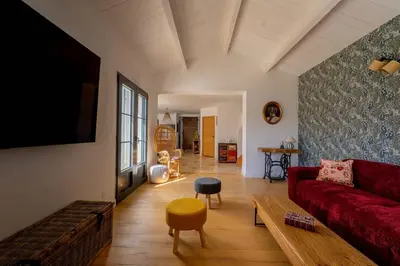 Coin salon dans l'établissement La Villa des Vagues