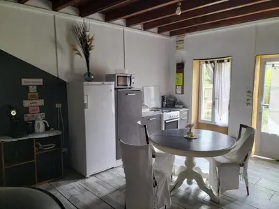 Cuisine ou kitchenette dans l'établissement Studio in all its simplicity