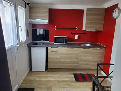 Cuisine ou kitchenette dans l'établissement Bastille 5