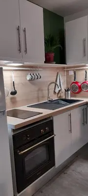 Cuisine ou kitchenette dans l'établissement Horizon