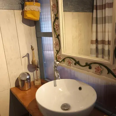 Salle de bains dans l'établissement Studio les alizes