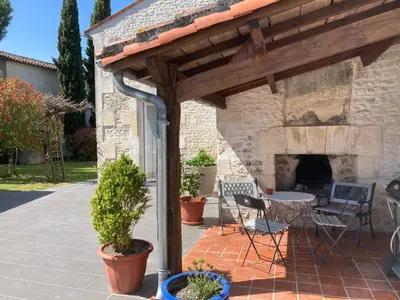 Terrasse ou espace extérieur de l'établissement Gîte des Vignes