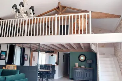 Coin salon dans l'établissement Chambre chez l'habitant