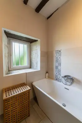Salle de bains dans l'établissement La Bégasserie Ancienne maison de maître de 1700
