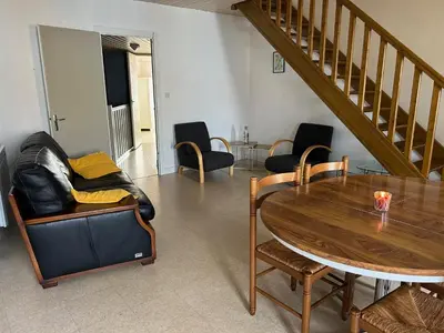 Coin salon dans l'établissement Idéal famille - Proche sites touristiques